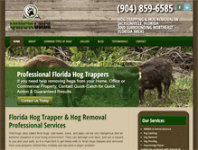 Tablet Screenshot of floridahogremoval.com